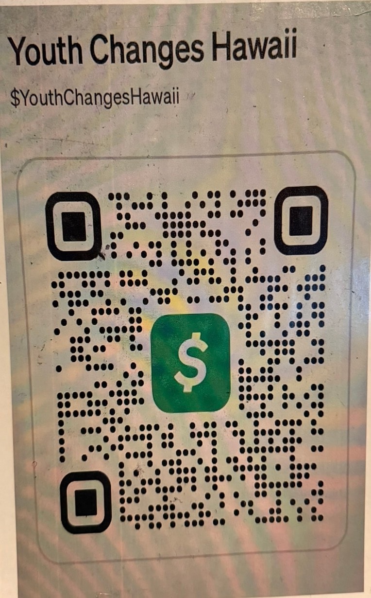 Cash App QR code for Youth Changes Hawaii — $YouthChangesHawaii