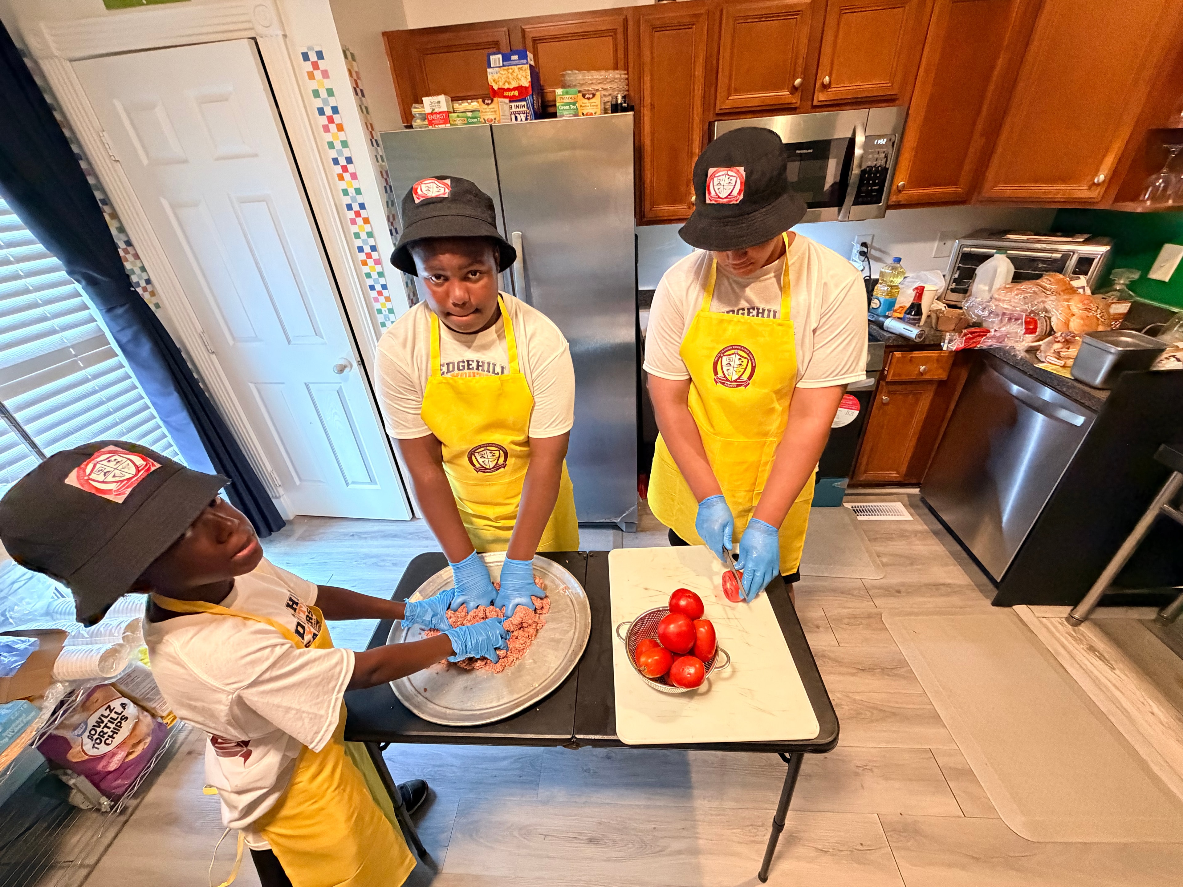 Food preparation at Youth Changes