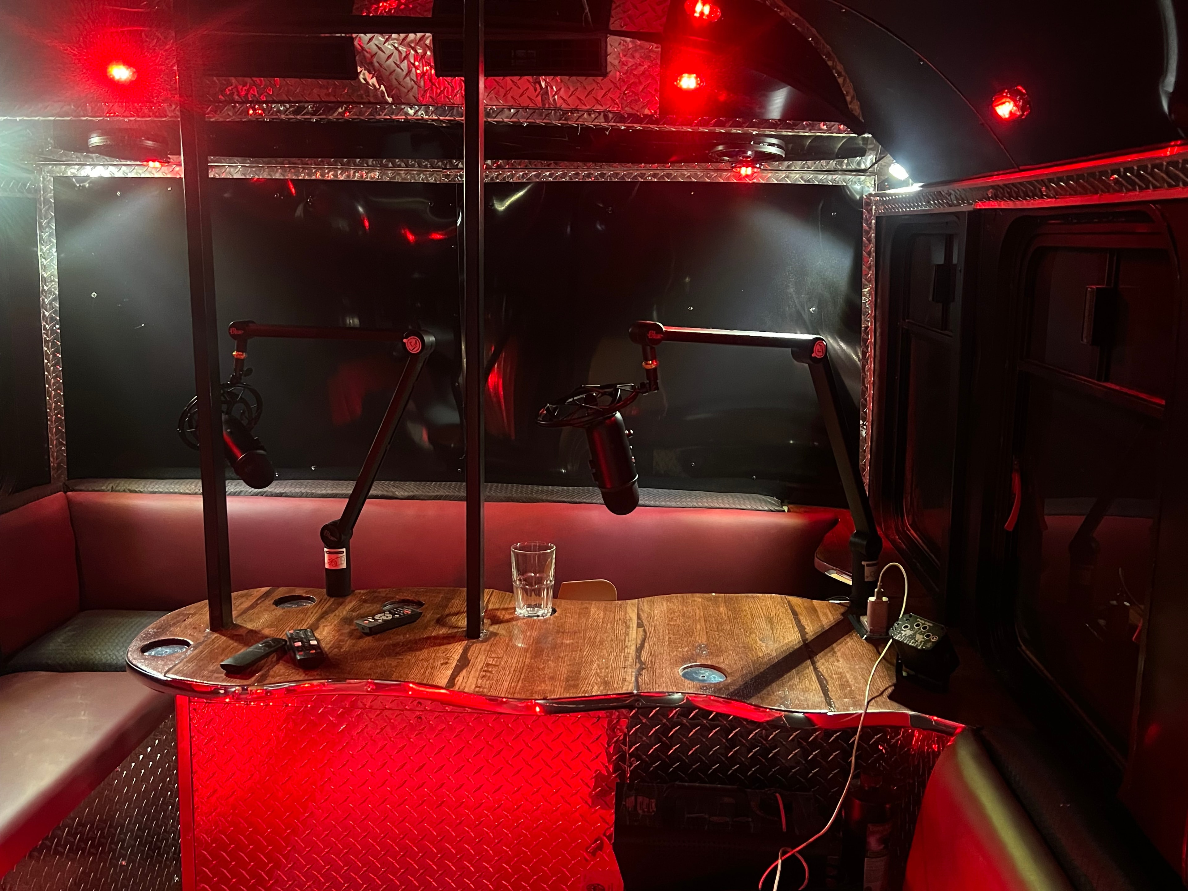 Professional podcast and recording studio setup